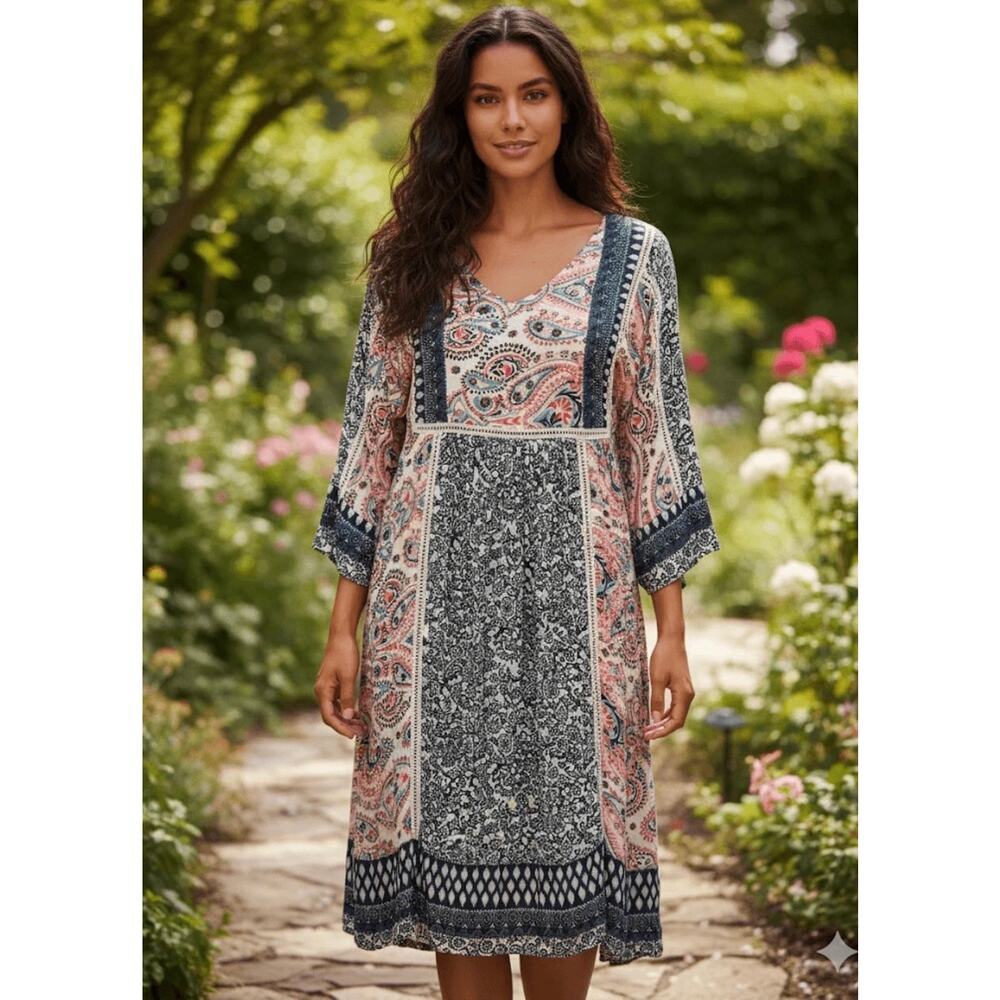 Sundance Everyday Dream Paisley boho dress women's size M